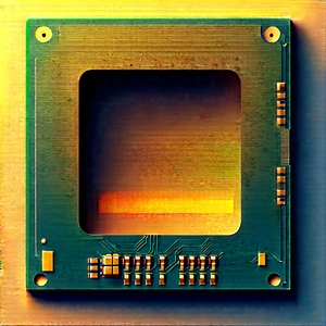 Microchip With Laser Scanning With Close-up Computer