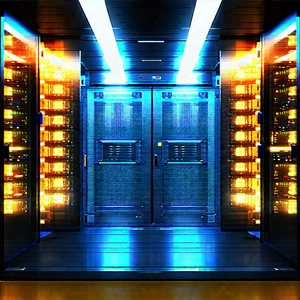 Futuristic Server Room With Image, There