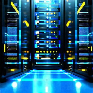 Server Rack With Laser Scanning With Image, There
