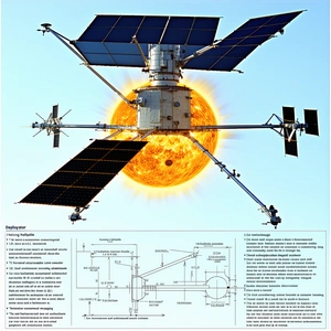 A Large, Futuristic-looking Spacecraft With A Solar Panel On Its Side