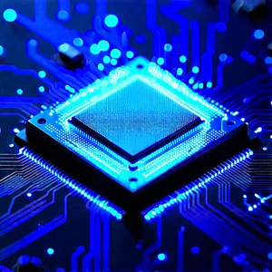 Microchip with blue light (glow:1.44)