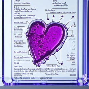 close-up purple heart-shaped object