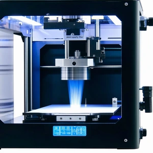 A 3d Printer Is In The Process Of Printing A Plastic Object