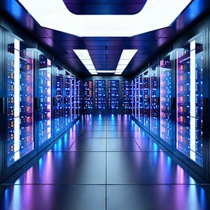 Futuristic Server Room With Image, There