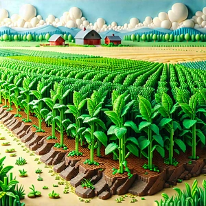 Agricultural Technology In Tech Office With Painting Farm