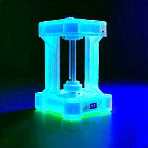 3d printer with blue light (glow:1.21)