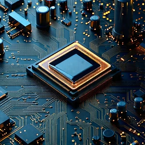 Close-up of electronic circuit