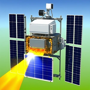 A Space Station With A Solar Panel On The Side