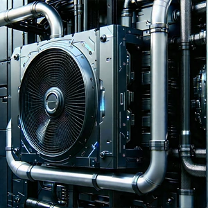 Close-up Of Cooling System With Large, Industrial-looking