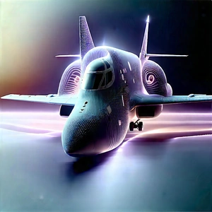 Aerospace Technology In Field Deployment With Futuristic Airplane