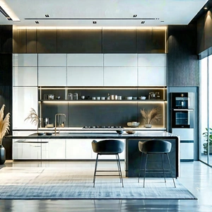 Lifestyle Blender Artwork: Modern kitchen with minimalist decor