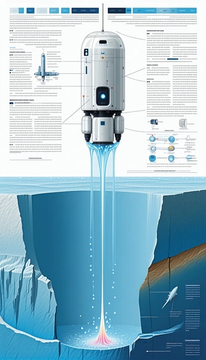 large, detailed illustration submarine