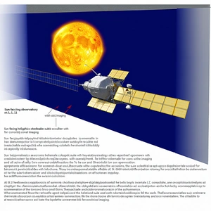 A Spacecraft In The Middle Of A Solar System, With A Large Sun In The Background