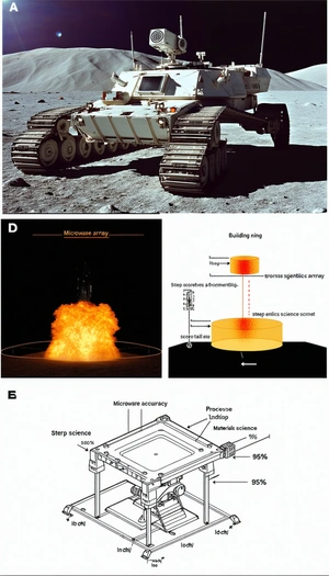 The Image Is A Series Of Four Pictures, Each Showing A Different Aspect Of A Rocket