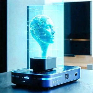Smart home device with holographic display