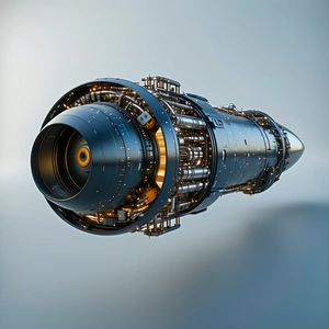A Large, Round, And Shiny Object That Appears To Be A Part Of A Spacecraft