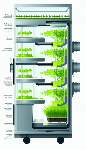 A Large, Multi-layered Greenhouse Filled With Various Plants