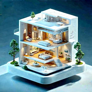 Smart Home Device With User Interface With Three-dimensional Model
