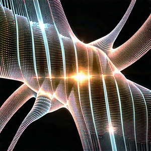 Close-up of fiber optic cables
