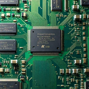 Tech Diagram Style: Close-up of memory module
