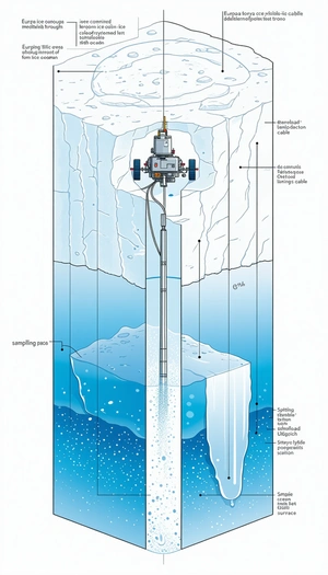 The Image Is A Cartoon Drawing Of A Large Iceberg With A Drilling Machine On Top Of It