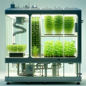 A Large, White, And Glass-walled Structure That Houses A Variety Of Plants