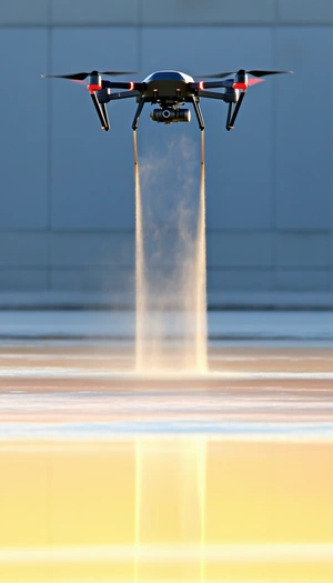 A Jet Is Flying Through The Sky, Leaving A Trail Of Smoke Behind It