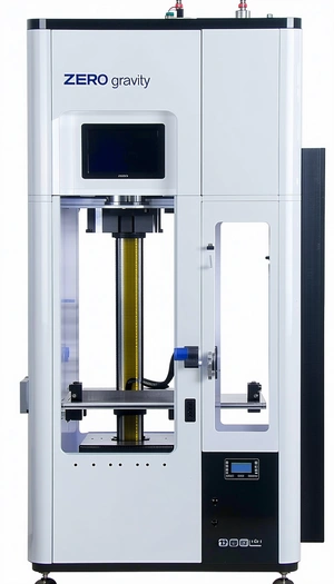 A White And Yellow Machine With A Blue Cord