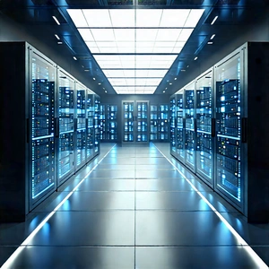 Futuristic Server Room With Image, There