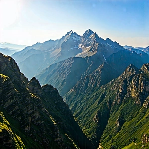 Nature Professional Photography: Aerial View Of Mountain Range With Mountain Range