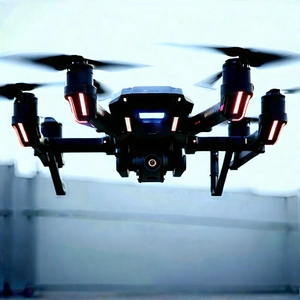 Drone With Streaming Content With Black Drone