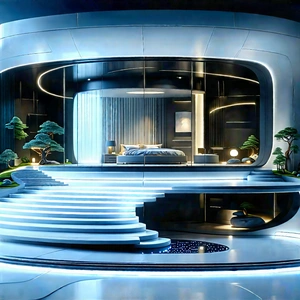 Futuristic Smart Home With Image, There