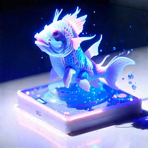 3d Printer With Holographic Projection With Small, Colorful