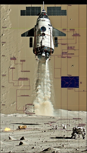 A Space Shuttle Is Shown In A Diagram, With Its Engine And Fuel System Clearly Visible