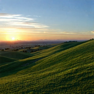 Nature Product Photography: Rolling Hills During Sunset With Beautiful Landscape