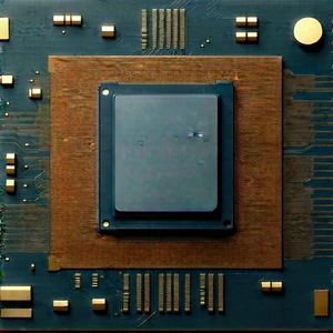 Close-up Of Microprocessor With Close-up Computer