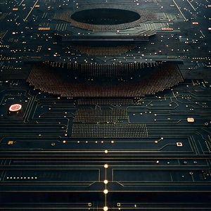 Close-up Of Sensor Array With Computer Circuit