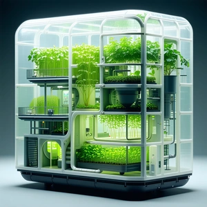 A Large, Multi-level Greenhouse Filled With Various Plants