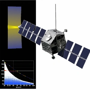 A Satellite In Space, With A Large Antenna On The Side