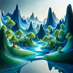 Educational Technology In Design Studio With Painting Forest