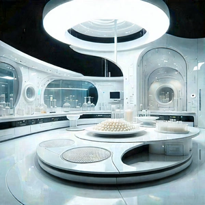 Futuristic Research Laboratory With Image, There