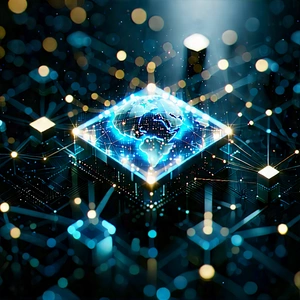 Blockchain Network Visualization With Image, There