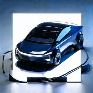 Innovative Electric Vehicle (design:1.32) With Futuristic Car,