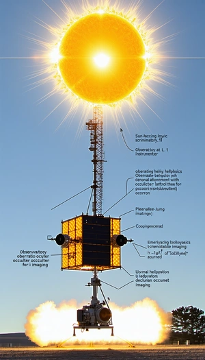A Large, Sun-like Structure With A Solar Panel On Top