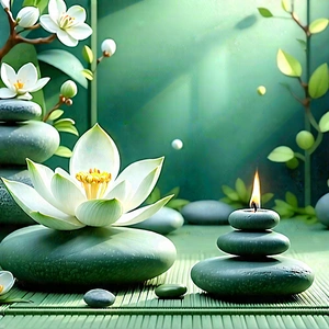 Lifestyle Abstract Design: Wellness Scene With Aromatherapy With Beautifully Designed
