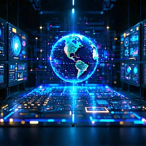 Big Data Visualization With Large, Blue,