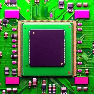 Close-up of microprocessor