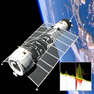 A Space Station With A Large Number Of Solar Panels On Its Exterior