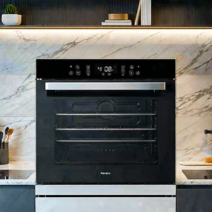 Tech Aerial Photography: Innovative Smart Appliance (design:1.48) With Kitchen Black