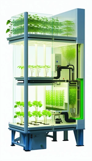 A Large, Multi-layered Greenhouse Filled With Various Plants